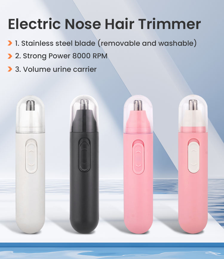 AAA Battery‑Powered Electric Nose Hair Trimmer – Compact, Portable, and Washable