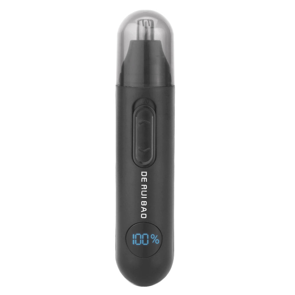 `Smart Electric Nasal Hair Trimmer with Digital Display – Portable and Rechargeable