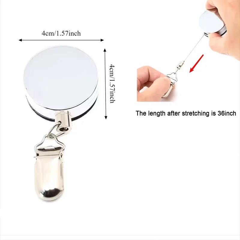 Retractable adhesive towel rack showing extended wire length of 30cm.